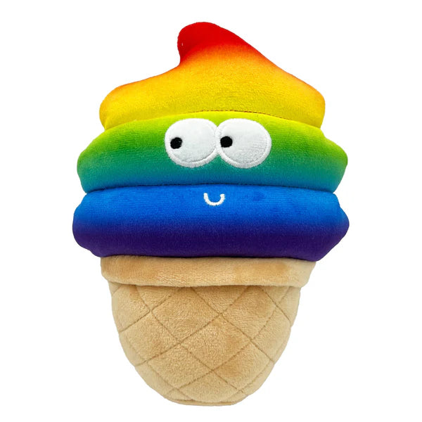 Huxley & Kent Fro-Yo Pride Cone Plush Dog Toy 6.5 in