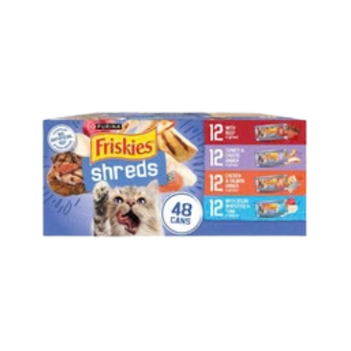 Friskies Shreds in Gravy Variety Pack Canned Cat Food 48 ct
