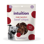 Intuition Single Ingredient Beef Chips Naturally Air-Dried Dog Treats 3.5 oz