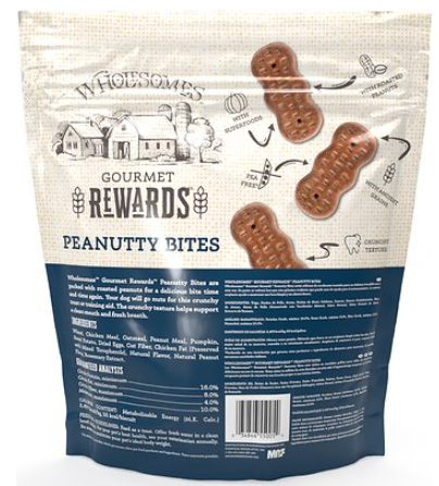 Wholesomes Rewards Peanutty Bites Biscuits 3 lb