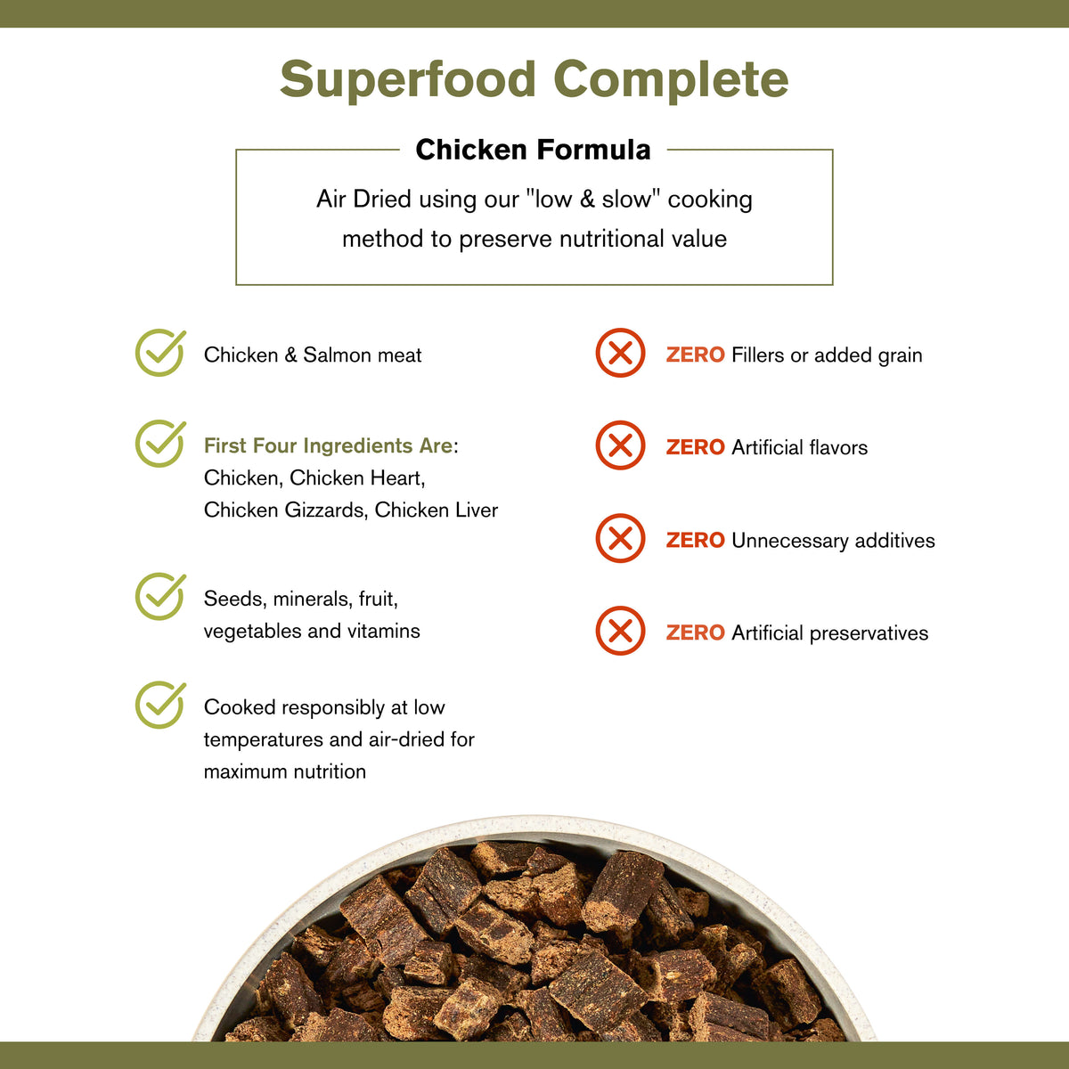 Badlands Ranch Superfood Complete Chicken Formula Adult Air-Dried Dog Food