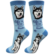E & S Imports Life is Better With a Siberian Husky Socks