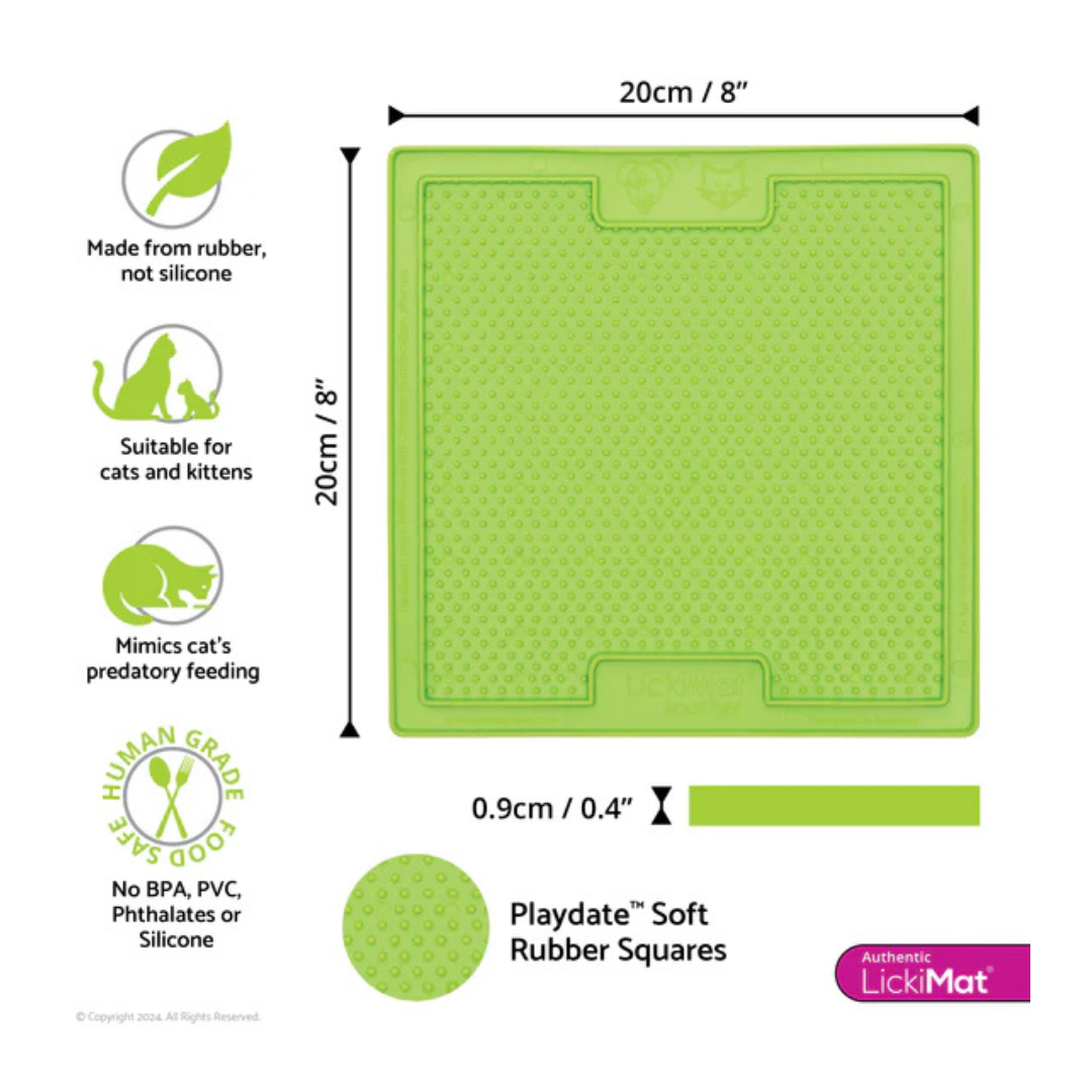 Lickimat Green Classic Soother Mat Dog Slow Feeder