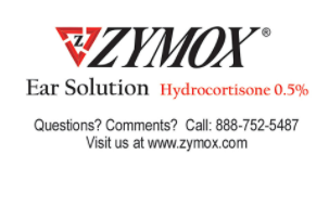 Zymox Enzymatic Ear Solution With 0.5% Hydrocortisone for Dogs & Cats 1.25 oz