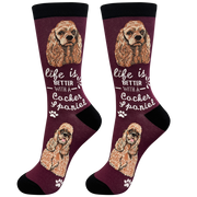 E & S Imports Life is Better With a Cocker Spaniel Socks