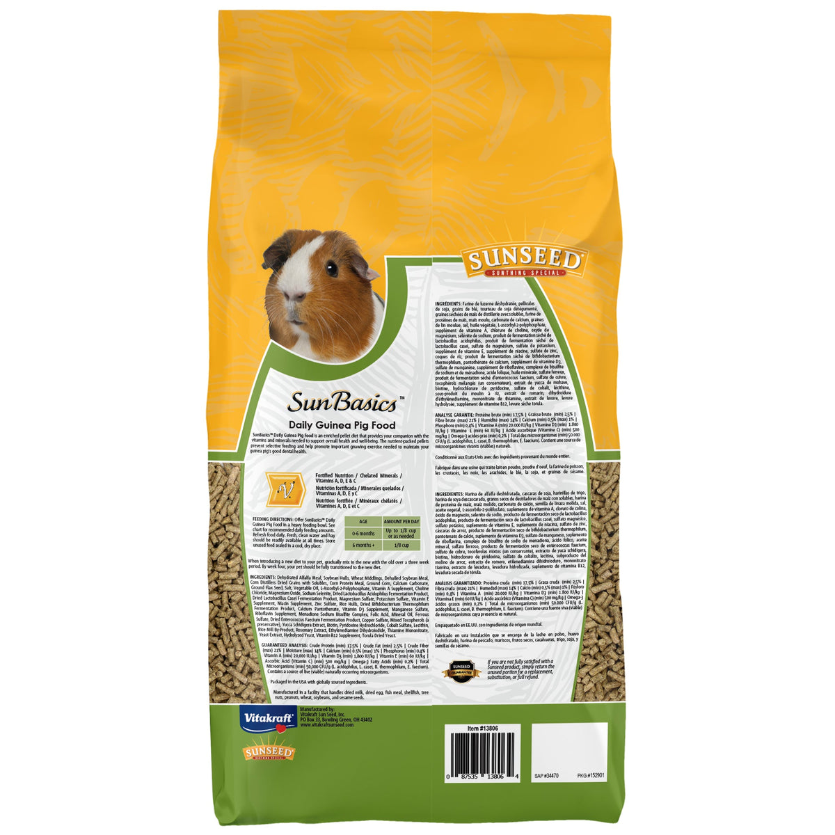 Sunseed Guinea Pig Pelleted Food 6 lb