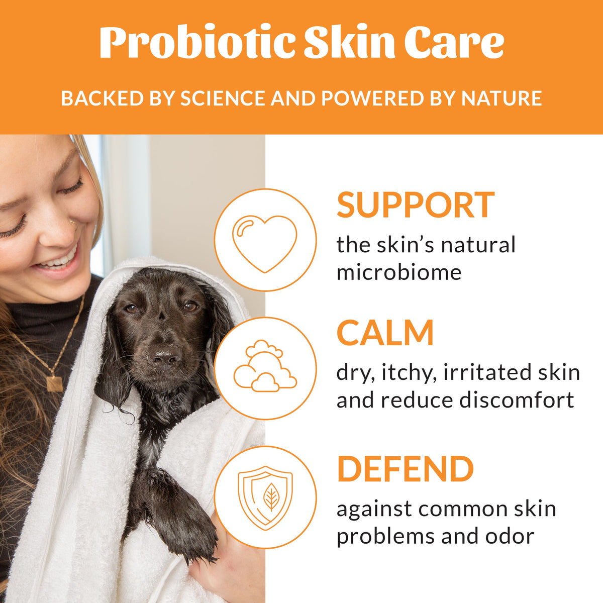 Skout's Honor Probiotic Shampoo + Conditioner Honeysuckle Scented for Dogs & Cats 16 oz