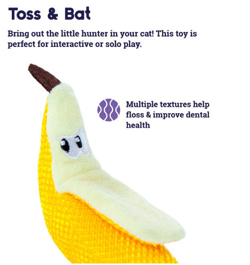 Catstages Dental Banana Cat Chew Toy