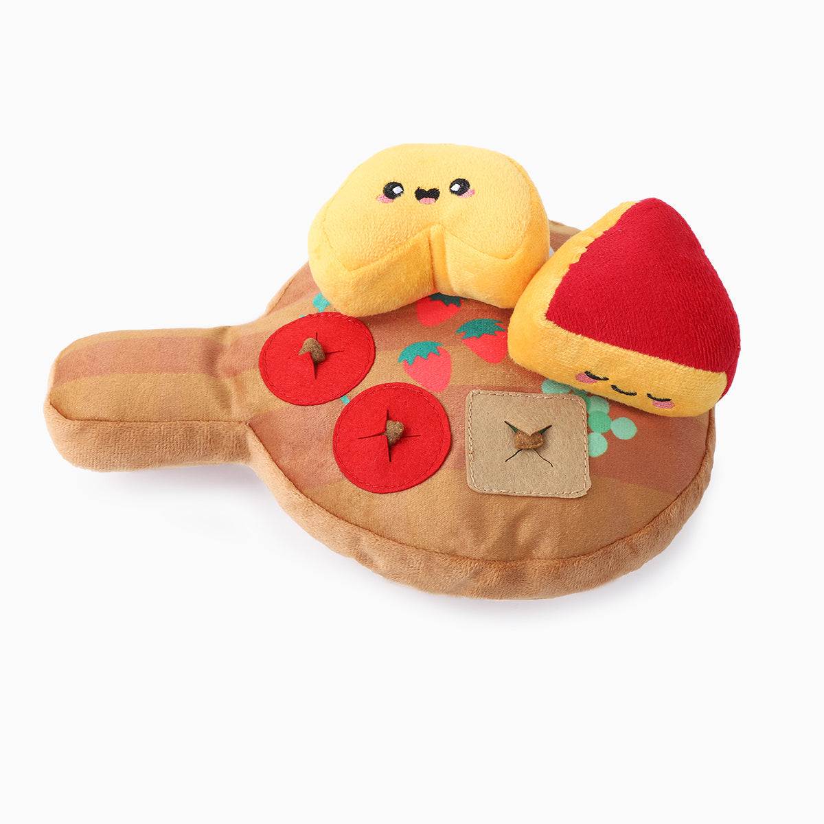 Hugsmart Picnic Time- Cheese Board Dog Toy 11 in