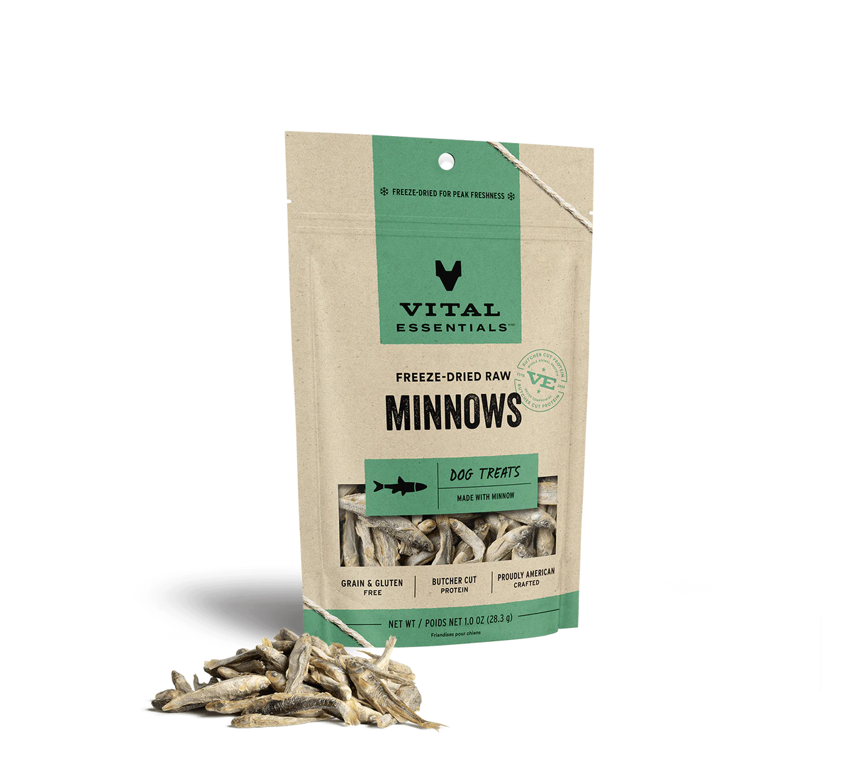 Vital Essentials Freeze-Dried Minnows Dog Treats 1 oz