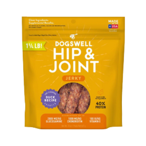 Dogswell Jerky Hip & Joint Duck Recipe Grain-Free Dog Treats 20 oz