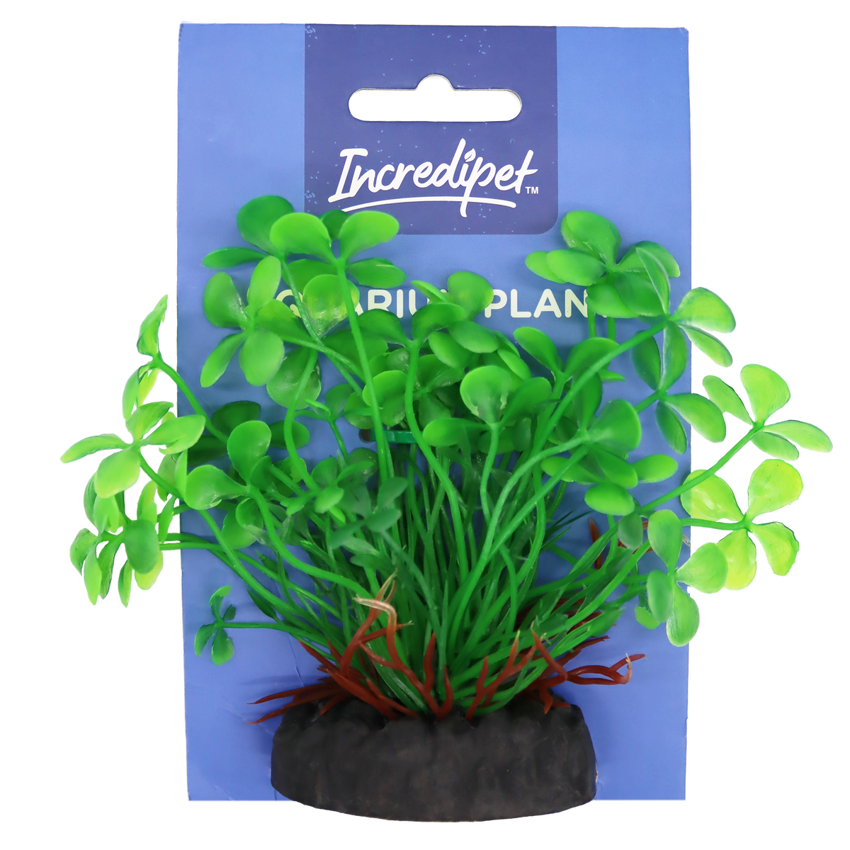 Incredipet Plastic Clover Aquarium Plant, Green 4 in