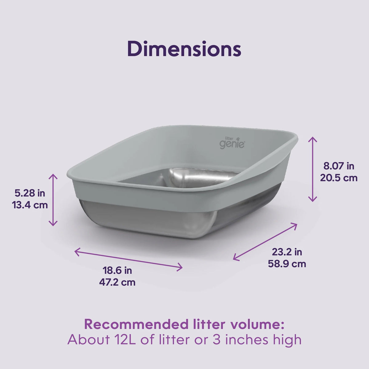 Litter Genie Platinum Stainless Steel Cat Litter Box