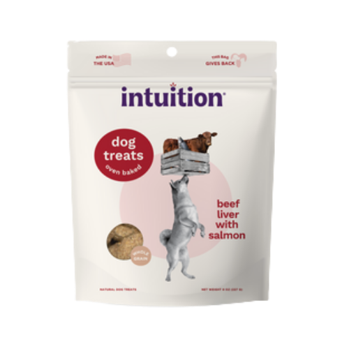 Intuition Oven Baked Dog Treats with Beef & Salmon 8 oz