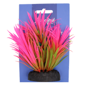 Incredipet Plastic Bulbophyllum Aquarium Plant, Pink 4 in