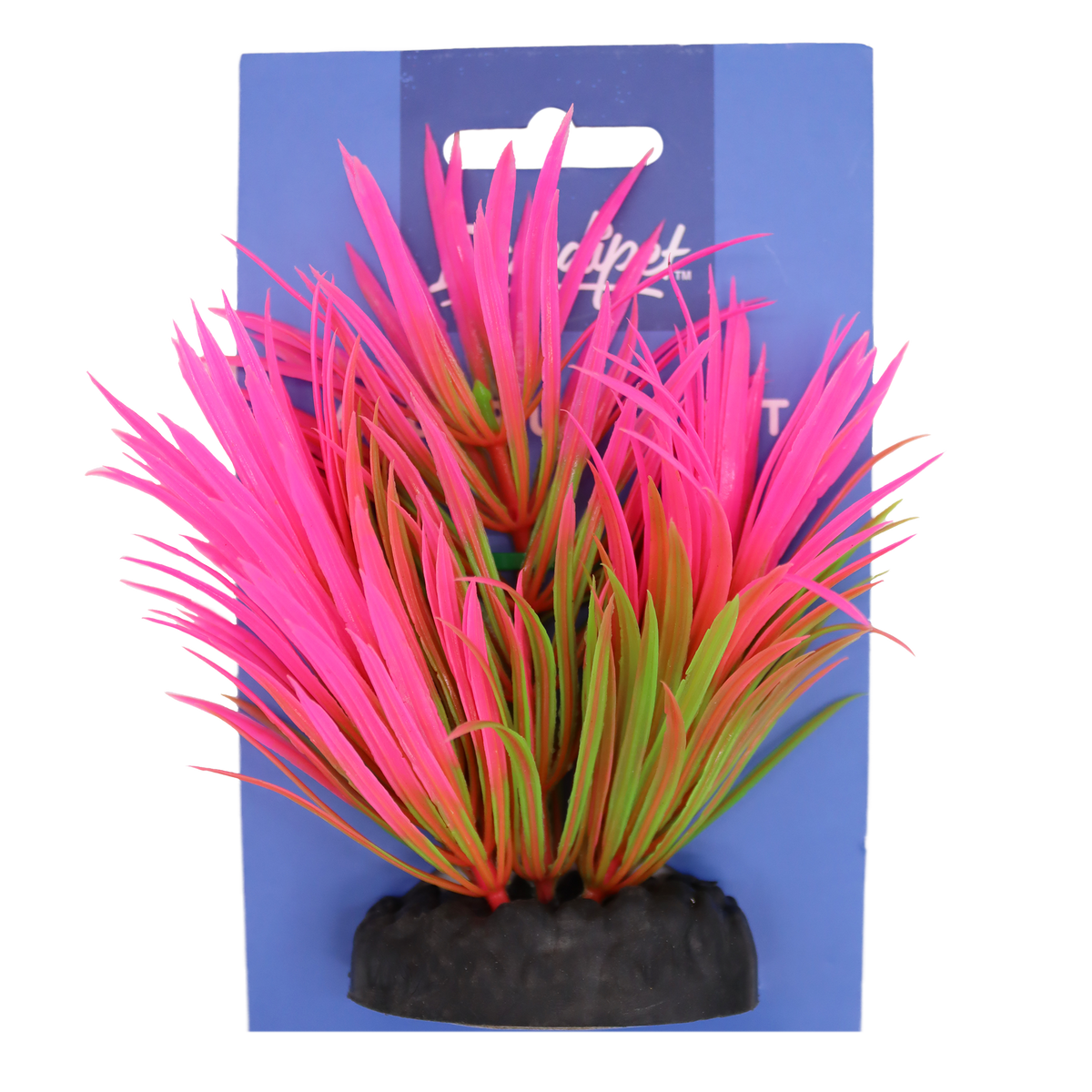 Incredipet Plastic Bulbophyllum Aquarium Plant, Pink 4 in