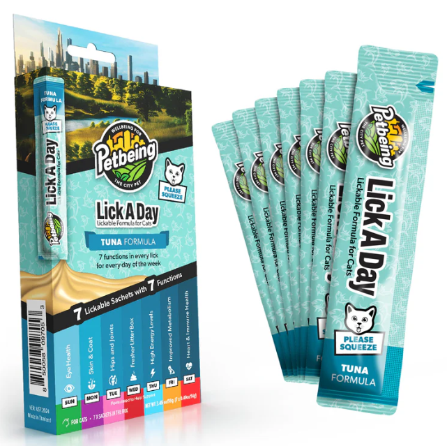 Petbeing Lick A Day Tuna Formula Cat Supplement 7 ct