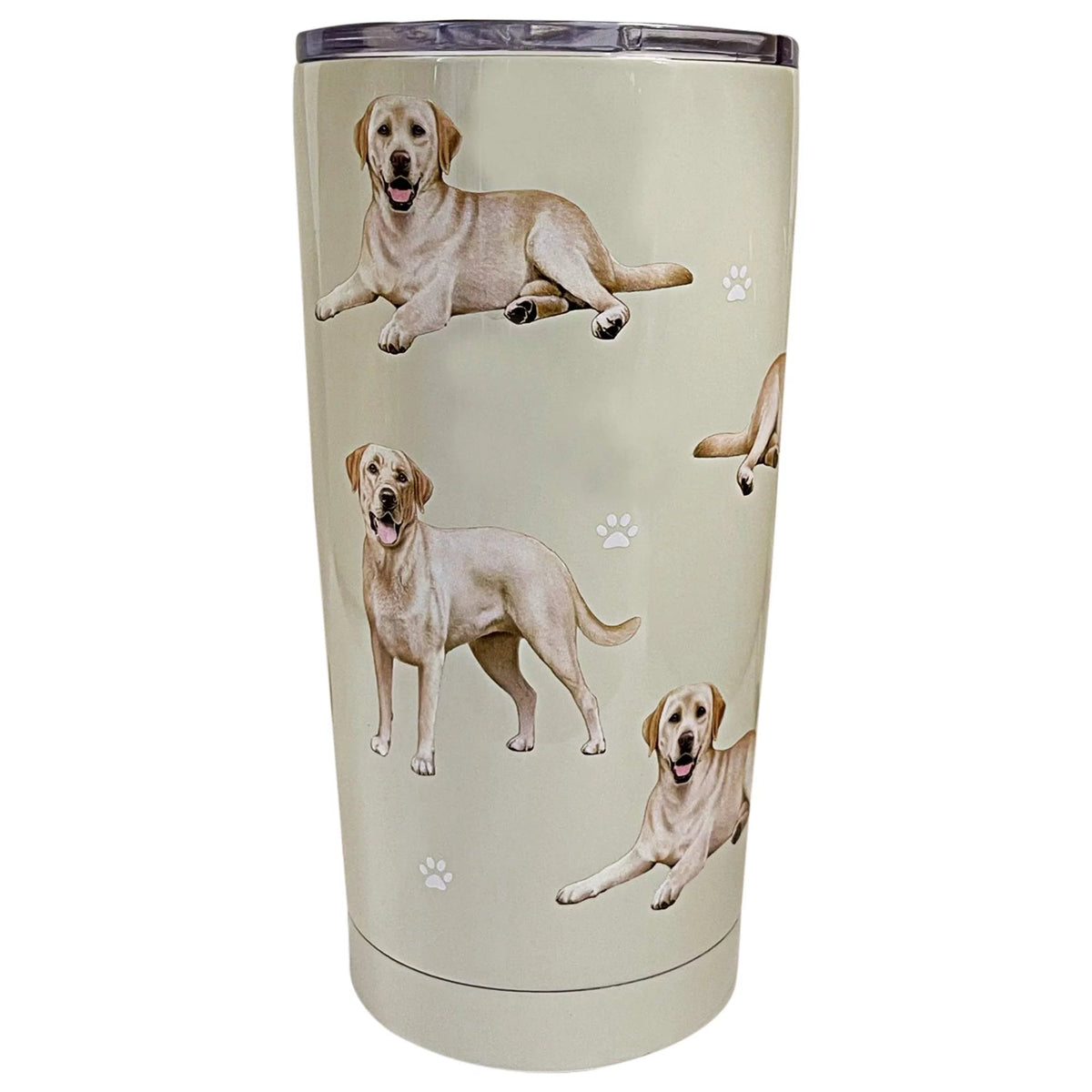 E & S Imports Serengeti Yellow Labrador Stainless Steel, Vacuum Insulated Tumbler with Spill Proof Lid 20 oz