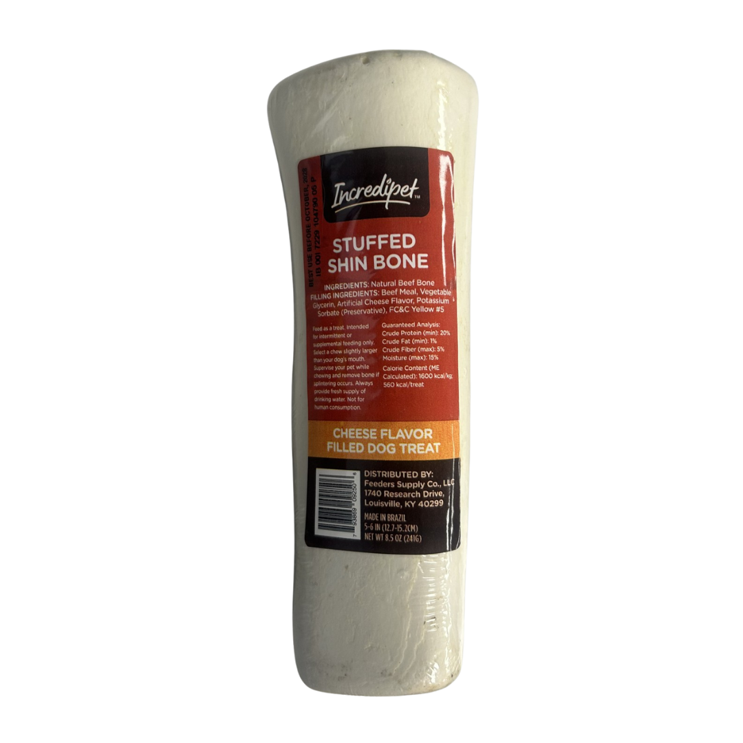 Incredipet Shin Bone Stuffed with Cheese Dog Chew 5-6 in
