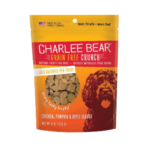 Charlee Bear Grain Free Crunch Chicken, Pumpkin & Apple Flavor Dog Treats 8 oz