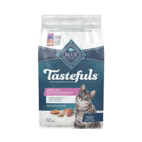 Blue Buffalo Sensitive Stomach Natural Chicken & Brown Rice Recipe With Prebiotics Dry Cat Food