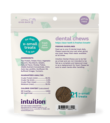 Intuition Extra Small Dental Treats for Dogs 5-15 lbs