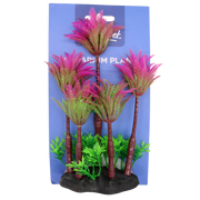 Incredipet Plastic Coconut Tree Aquarium Plant, Red 7 in
