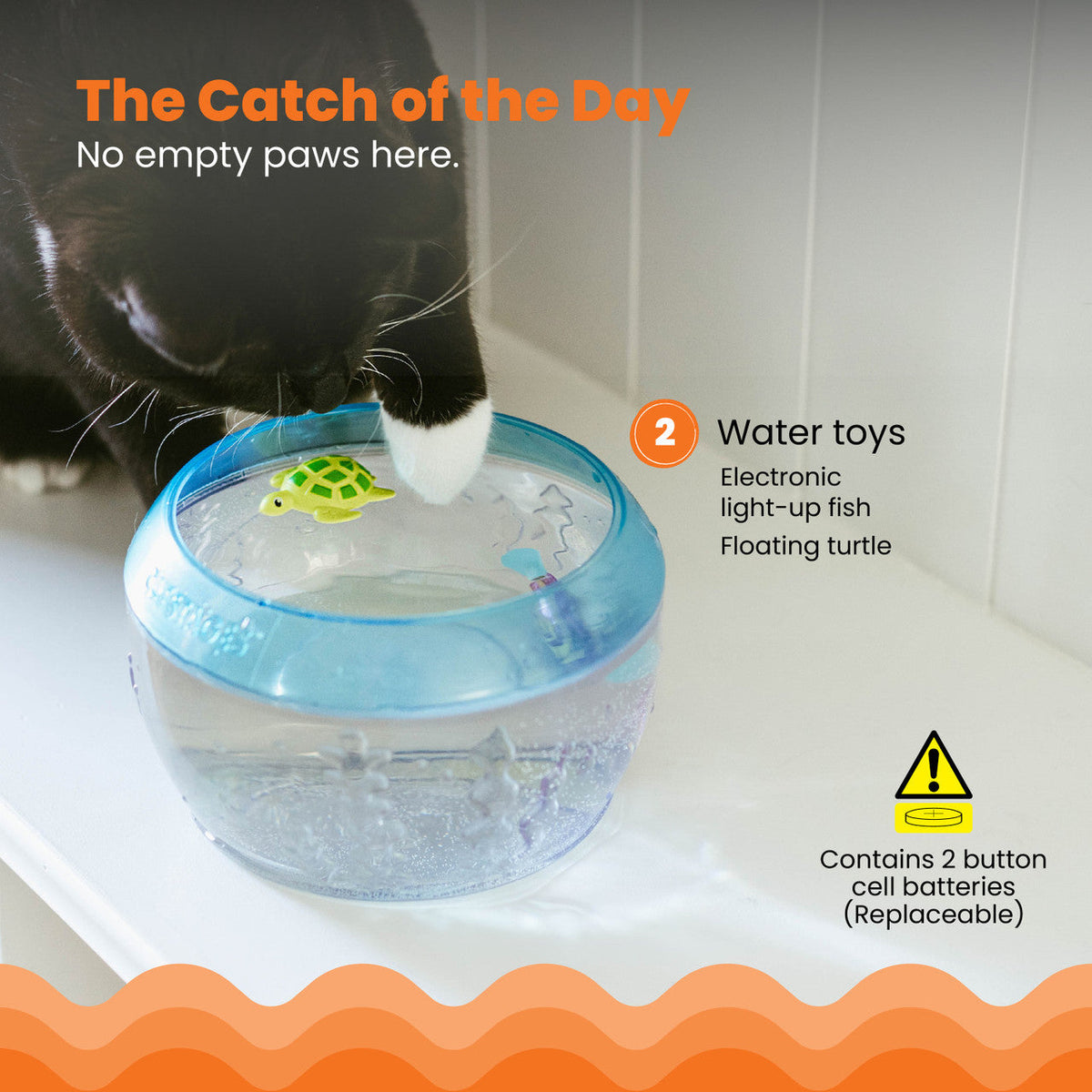 Catstages Electronic Meow-smerizing Fish Bowl Cat Toy