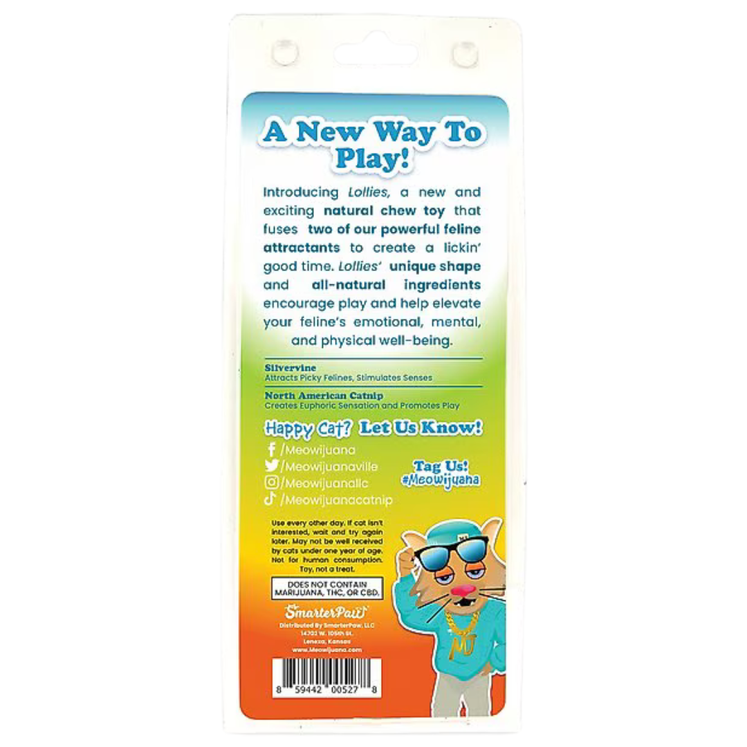 Meowijuana Lollies Silvervine Sticks with Catnip Treat 3 pk