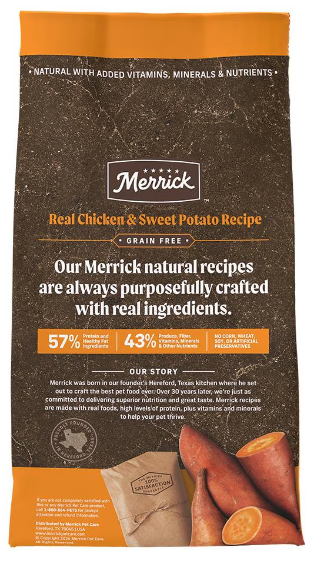 Merrick Grain-Free Adult Real Chicken & Sweet Potato Recipe Dry Dog Food