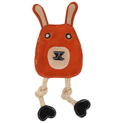 Incredipet Toss & Chew Leather Red Rabbit Dog Toy