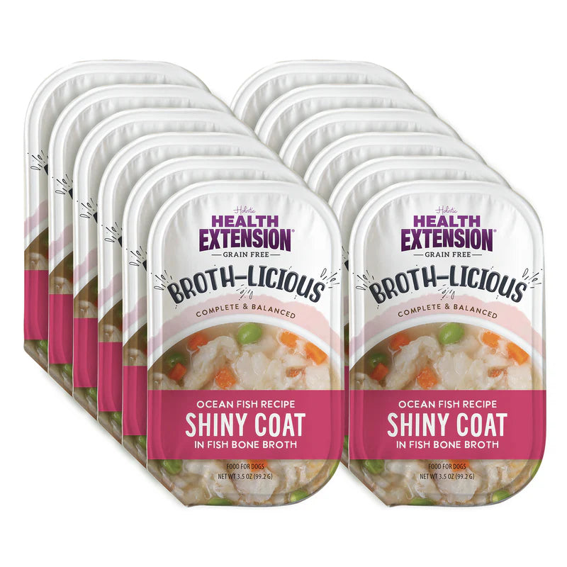 Health Extension Broth-Licious Ocean Fish Shiny Coat in Fish Bone Broth Dog Food
