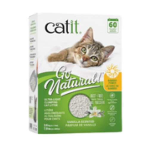 Catit Go Natural! Ultra Light Clumping Vanilla Scent Bamboo Cat Litter 7.9 lb