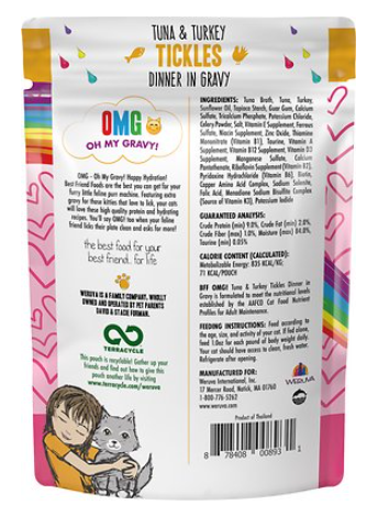 Weruva B.F.F. Oh My Gravy Tickles Tuna & Turkey Dinner In Gravy Grain-Free Wet Cat Food