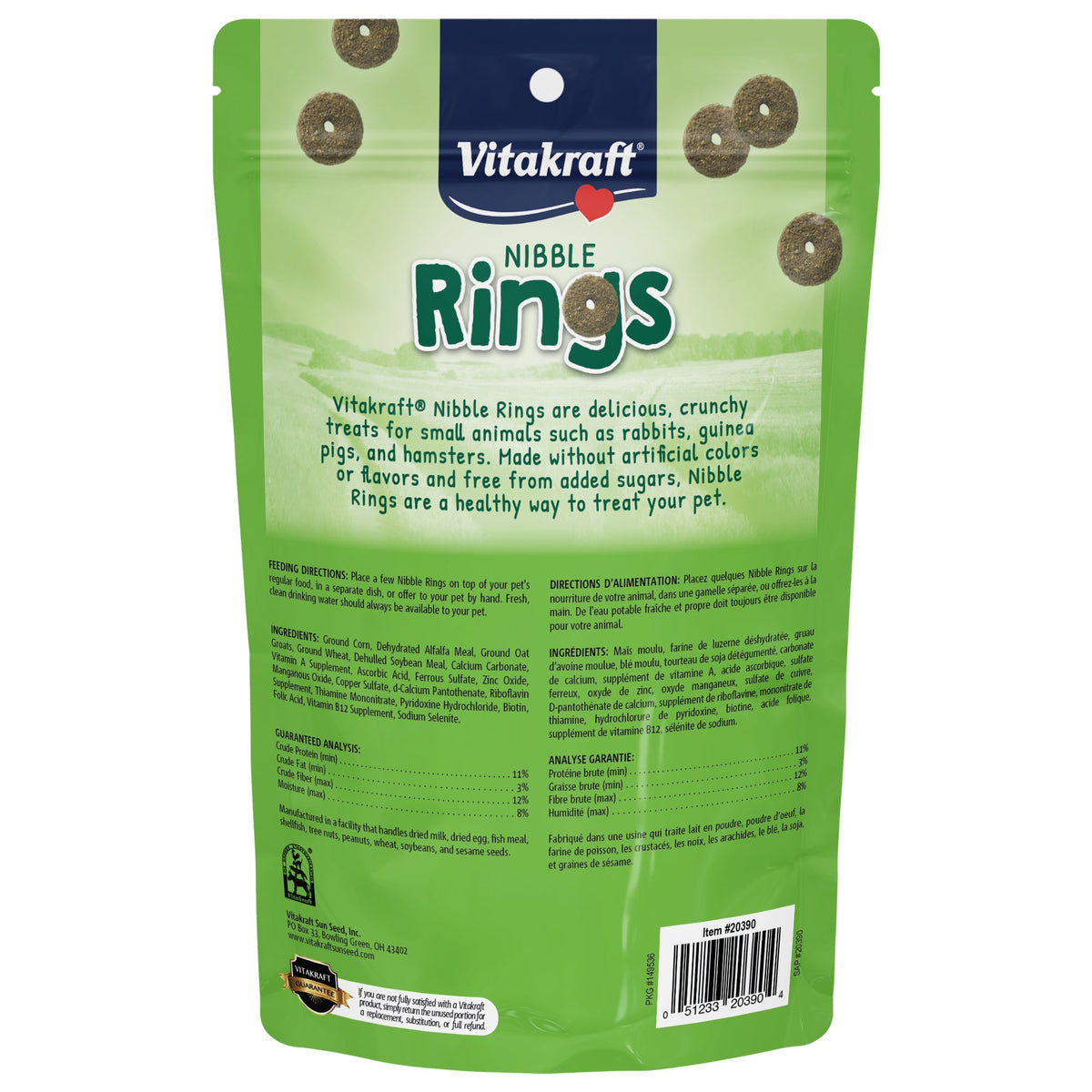 Vitakraft Nibble Rings Crunchy Small Animal Treats 10.6 oz