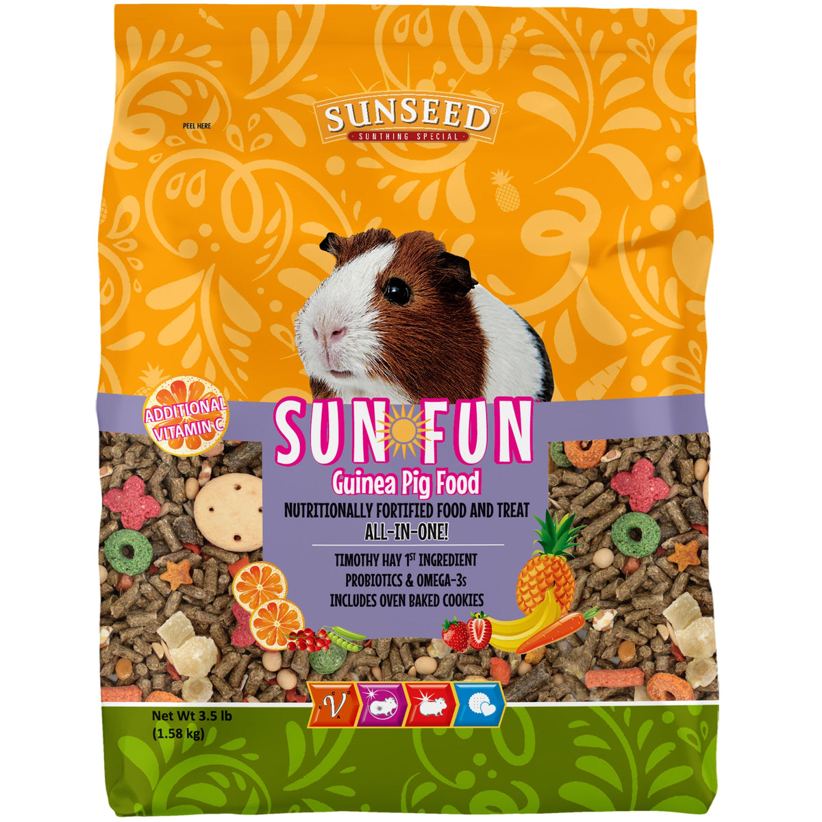 Sunseed Sun Fun Enriched Guinea Pig Food 3.5 lb