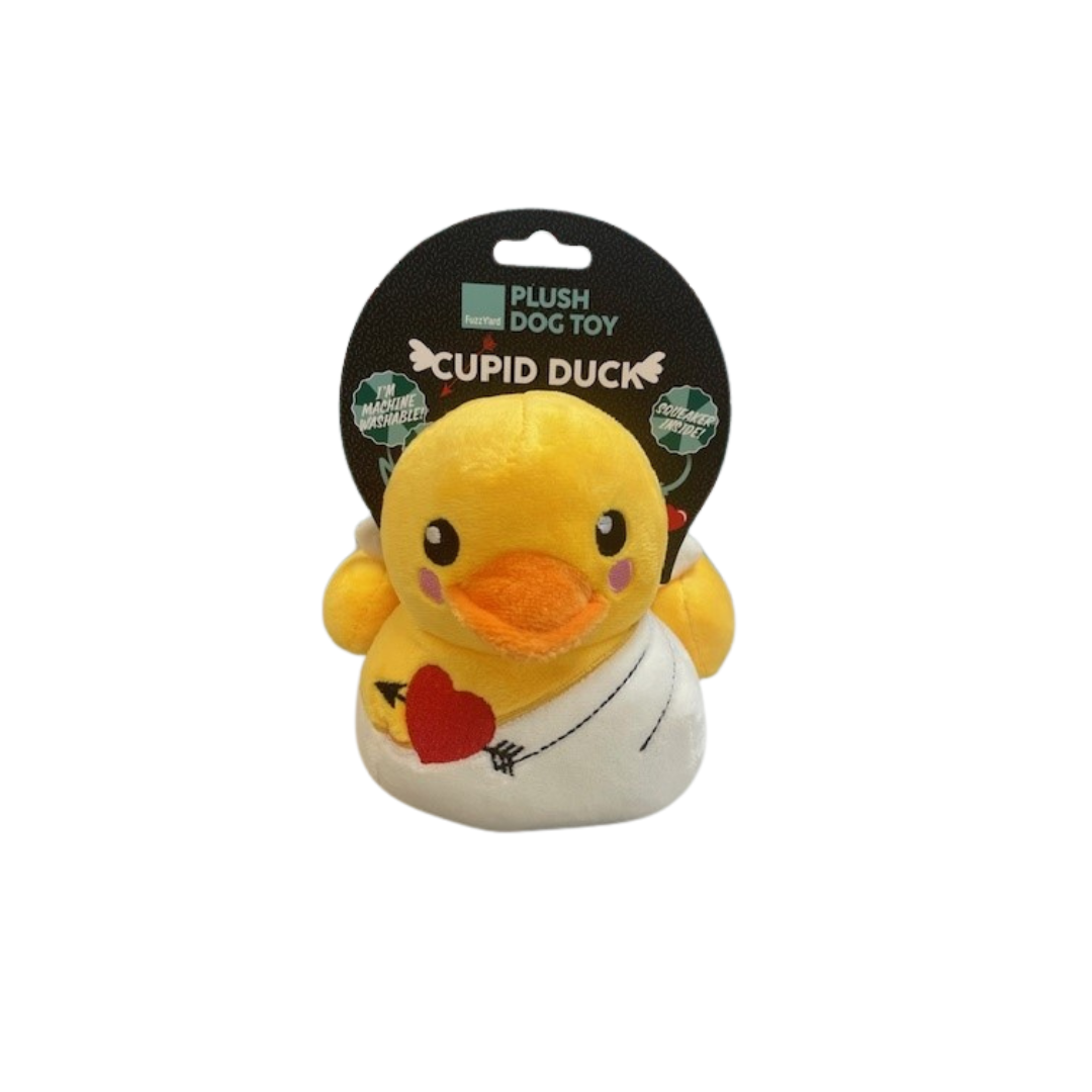 Fuzzyard Valentine's Day Cupid Duck Plush Dog Toy 5 in