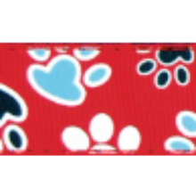 Coastal Pet Products Ribbon Designer Wrap Adjustable Dog Harness- Red with Paws