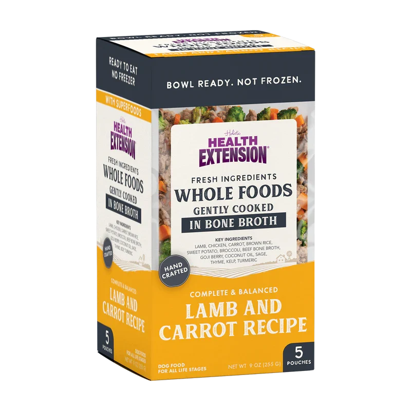 Health Extension Whole Foods Gently Cooked in Bone Broth Lamb & Carrot Recipe Dog Food