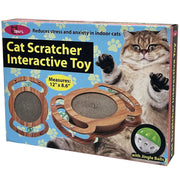 Kole Imports Wood Cat Scratcher Interactive Toy with Jingle Balls