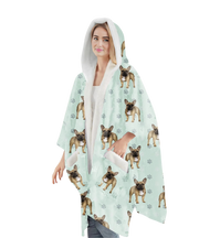 E & S Imports French Bulldog Snuggs Wraps Blanket Hoodie