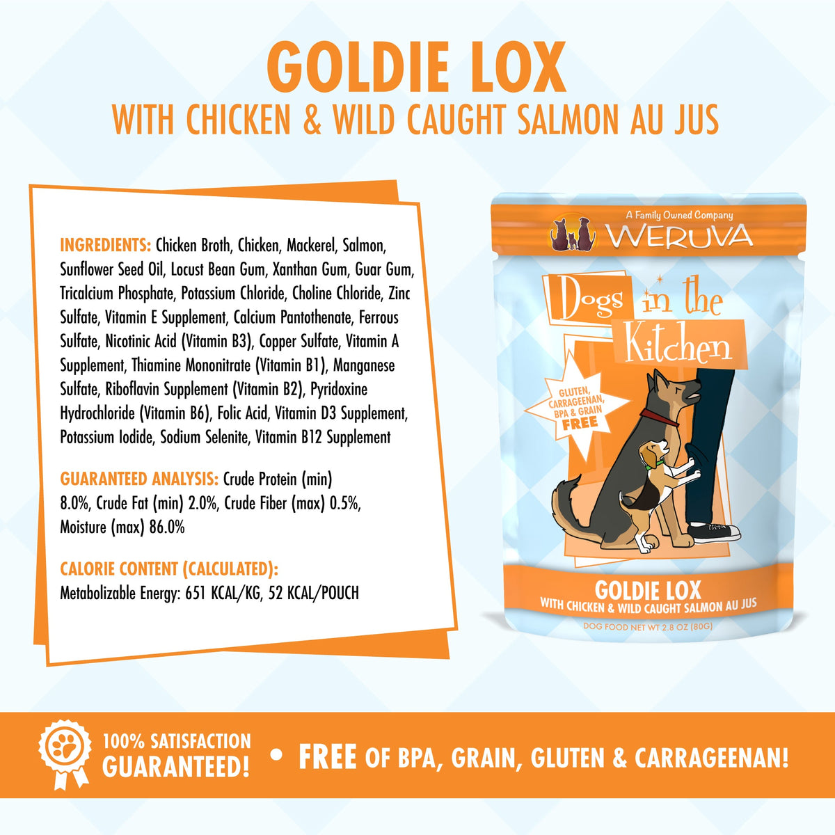 Weruva Goldie Lox with Chicken & Wild-Caught Salmon Au Jus Dog Food