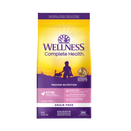 Wellness Complete Health Grain-Free Chicken Recipe Dry Kitten Food 5.5 lb