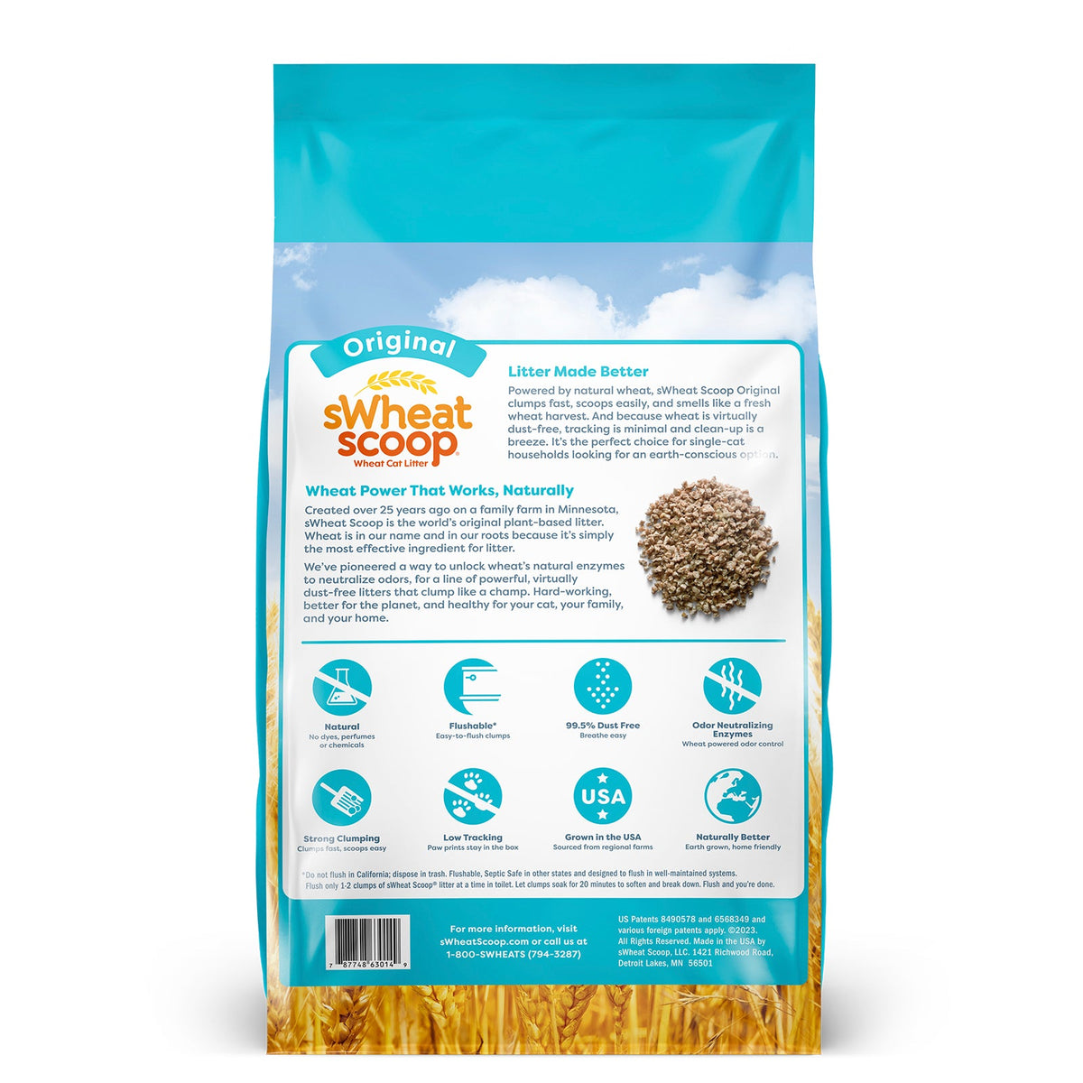 Swheat Scoop Original Fast Clumping Wheat-Based Cat Litter