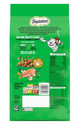 Whiskas Temptations Seafood Medley Flavor Adult Dry Cat Food