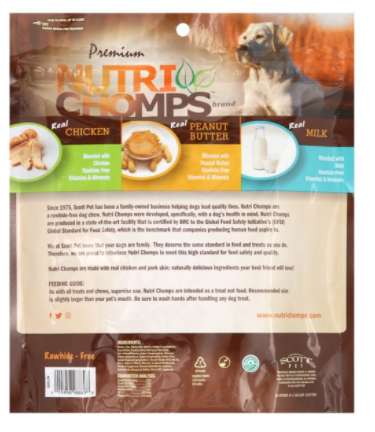 Scott Pet Nutri Chomps Mixed Braids Rawhide-Free Dog Treats 10 ct