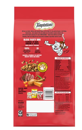 Whiskas Temptations Block Party BBQ Dry Cat Food