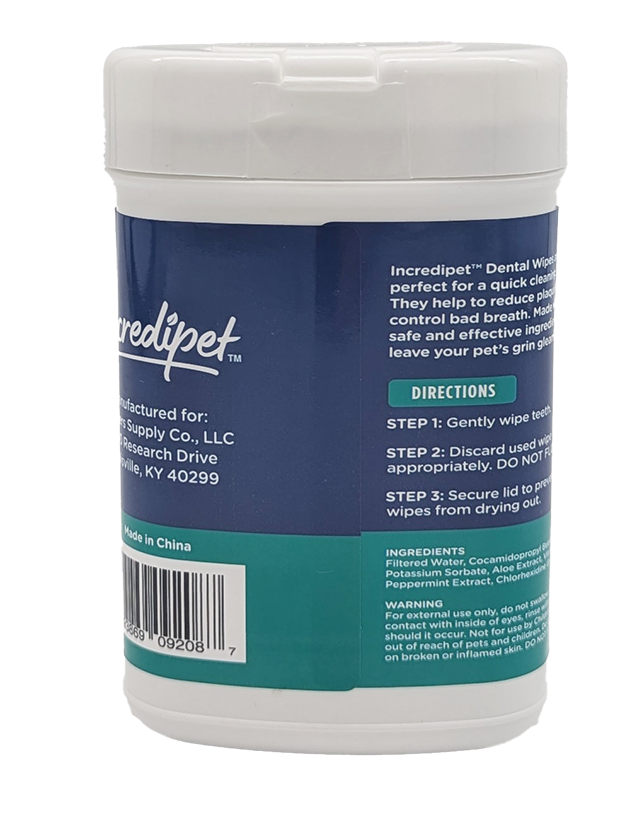 Incredipet Dental Pet Wipes 25 ct