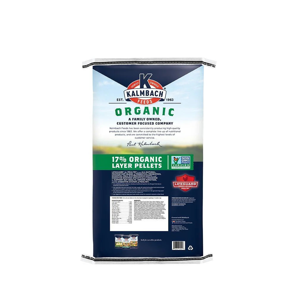 Kalmbach Feeds Organic 17% Layer Pellets Chicken Feed 35 lb