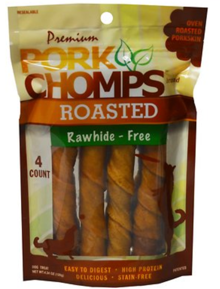 Scott Pet Pork Chomps Roasted Pork Twists Rawhide-Free Dog Chews